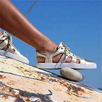 Sneaker Sandale Baron Papillon champagne doré