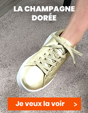 Sneakers Baron Papillon Basse Champagne Dorée