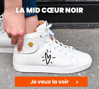 Sneakers Baron Papillon French Lovers Mid Coeur Noir