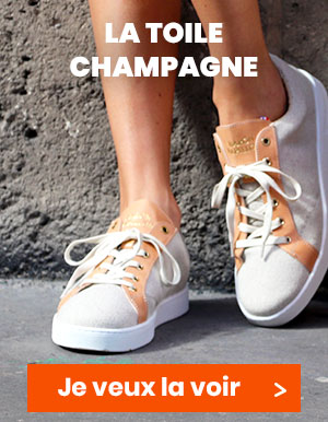 Sneakers Baron Papillon Basse Toile Champagne