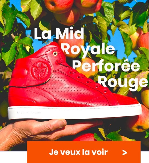 Sneaker Baron Papillon Mid Perforée Rouge