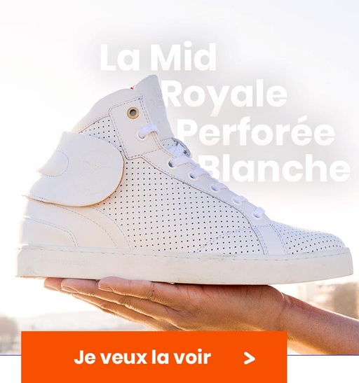 Sneaker Baron Papillon Mid Perforée Blanche
