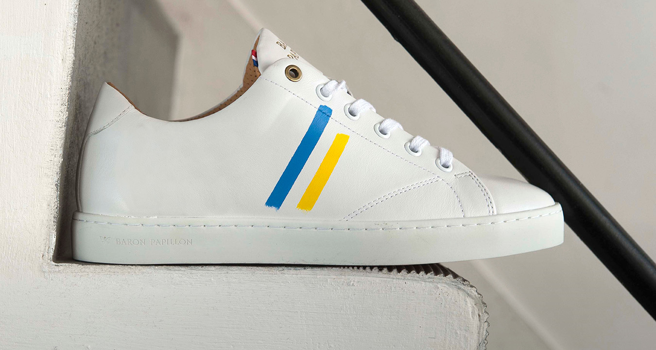 Sneaker Baron Papillon Basse Bleu/Jaune en soutien à l'UKRAINE